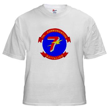 7CB - A01 - 04 - 7th Communication Battalion - White T-Shirt